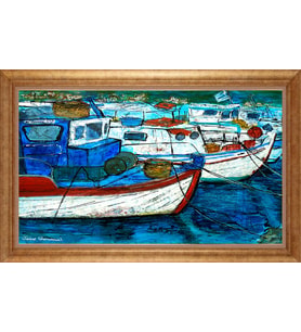 ALTIN ÇERÇEVELİ PASPARTULU TABLO CR1468