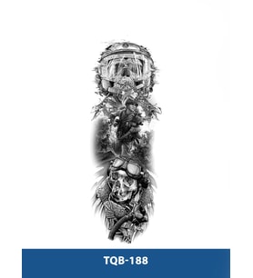 TQB-188 ASKER VE PİLOT DESEN GEÇİCİ KOL DÖVMESİ-TATTO