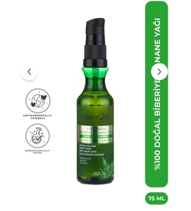 Dermokil %100 Doğal Saç Güçlendirici Biberiye ve Nane Yağı 75 ml