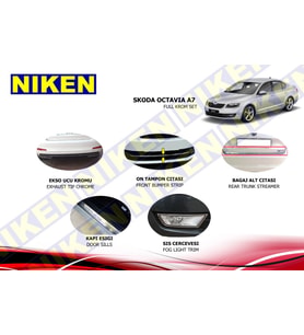 Skoda Octavia Full Set Kromu Nikelajı 2013 Sonrası