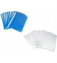 Telli Dosya Mavi 50 Adet + 2 Paket Poşet Dosya 100 lü Paket