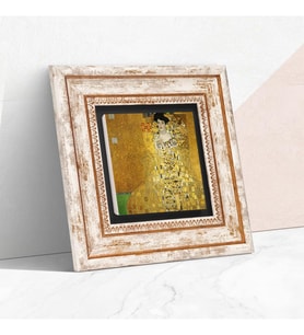 Gustav Klimt Adele Bloch-Bauer'in Portresi Taş Duvar Tablosu - Çerçeveli Taş Tablo - Dekoratif Duvar Sanatı - Modern Ev ve Ofis Duvar Dekoru T1-274