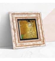 Gustav Klimt Adele Bloch-Bauer'in Portresi Taş Duvar Tablosu - Çerçeveli Taş Tablo - Dekoratif Duvar Sanatı - Modern Ev ve Ofis Duvar Dekoru T1-274