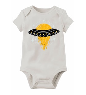 Unisex Uzalı Beyaz Kısa Kol Bebek Body Zıbın