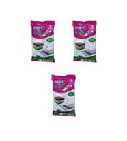 Vindex Vakumlu Giyisi Yastık Yorgan Saklama Torbası Poşeti Hurç - Mega - 100x130 Cm. - 3 Paket