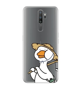 Oppo A5 2020 / A9 2020 Uyumlu Ördek Desenli Şeffaf Telefon Kılıfı