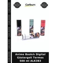 Özel Üretim Hediye Anime Baskılı Digital Göstergeli Termos 500 ml ALK383