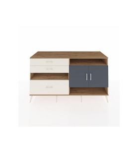 Kronos Konsol 4 Raflı 3 Çekmeceli 2 Kapaklı 176x59x99 Çam-Antrasit/Aytaşı