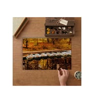 Sonbahar - Kayıklar - Kıyı Tasarımı 240 parça Ahşap Puzzle Ahşap Kutuda MP10170