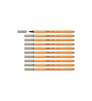 Stabilo İnce Keçe Uçlu Kalem 88 Point 0.4 MM Sıcak Gri Fineliner Kalem (10 Lu Paket) (Karışık)
