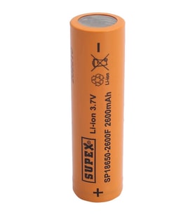 SP18650-2600F 3.7V 18650 Model 2600mAh 10A Deşarj Akımı Li-İon Düz Kafa Pil