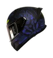Motosiklet Kaskı Ece 22.R06 Sertifikalı Double Vizör Full Face Kask Mision Blue