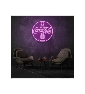 Coca Cola Yazılı ve Şekilli Neon Tabela