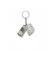Anime Konaha ve Alınbandı Simgeli Unisex Metal Anahtarlık – Zamak Kaplama Cosplay Aksesuar