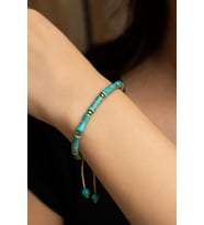 Valkyrie Doğal Turkuaz Taşlı Bileklik Ayarlanabilir El Yapımı Unisex Bileklik İç Huzur ve Denge Taşı