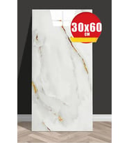 30X60cm 1 Adet Gold Mermer Desen Yapışkanlı Banyo,tezgah arası kaplama Duvar Paneli Kağıdı TX-076