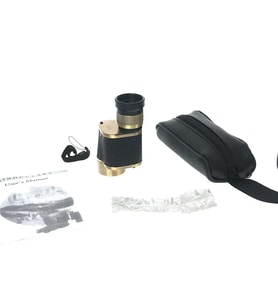 6X24  Baıgısh, Askeri Tarzi Pirinç Ve Deri Kaplamalı, Deri Çantalı Monocular Dürbün Sarı