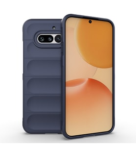 Lexroo Nothing Phone 4A Kılıf Esnek TPU Oyuklu Arka Yüzey Tasarımlı Etnik Silikon Kılıf - Lacivert