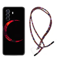 Huawei Nova Y70 Y90 Nova 9 SE  Kılıf Boyun Asklı Rasta Silikon Red Moons 1747
