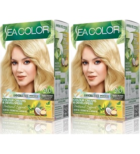 Sea Color Amonyaksız, Vegan, Doğal, Besleyici Kalıcı Saç Boyası%100 Beyaz Kapama (1 Paket 2 X 50 Ml