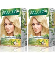 Sea Color Amonyaksız, Vegan, Doğal, Besleyici Kalıcı Saç Boyası%100 Beyaz Kapama (1 Paket 2 X 50 Ml