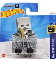 Hot Wheels - Minecart - Hw Screen Time 8/10 - Htb38 - Short Card - Minecraft 15 Years - Mattel 2024- (Çok Renkli)