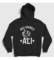 Presmono Unisex Siyah Boxing Boks Muhammad Muhammed Ali Kapüşonlu Sweatshirt 507287tt