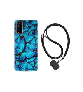 Vivo Y20 Kılıf Desenli Silikon Boyun Askılı Owl 1351