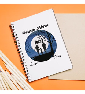 Canım Ailem Tasarımlı Defter Kişiye Özel