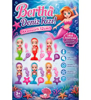 Aksesuarlı Deniz Kızı Oyuncak Bebek 12 cm Renkli Saçlı Kız Çocuk Oyuncak