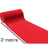 COLOURMAT Kaydırmaz Kaymaz Yolluk Karmaşık Halı Kıvırcık Paspas 1m X 7m (KIRMIZI) (STD)