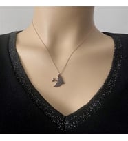 Kırlangıç Rose kaplama Gümüş kolye (Karışık)