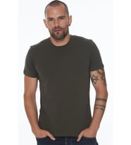T8569 DEWBERRY BİSİKLET YAKA ERKEK T-SHIRT-KOYU HAKİ