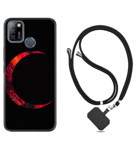 INFINIX Smart 4 5 6 Zero 8 S5 Pro Kılıf Boyun Askılı Silikon Red Moons 1747