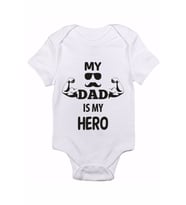 My Dad Is My Hero Baskılı Bebek Body Zıbın