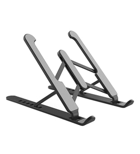 EtaShop Katlanabilir Ergonomik Laptop Standı  9",15.6"Notebook Tablet Uyumlu  Ayarlanabilir Yüksekli (Siyah)