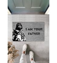 Dormot Modern Dijital Baskı - Star Wars, Darth Vader - I AM YOUR FATHER- Kapı Önü Paspası (Bej)