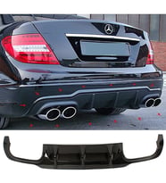 Mercedes W204 C63 Amg Difüzör Parlak Siyah Plastik 2011 2012 2013 2014 Arka-difizör-bodykit-ek