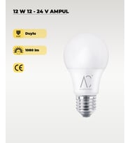 12W 12-24V  Ampul 6500K - Beyaz Işık - E-27 Duy