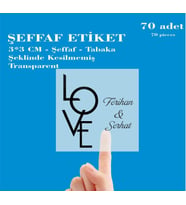 Şeffaf Söz Nişan Kına Nikah Düğün Şişe Ve Magnet Etiketi