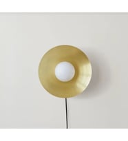 Mylights Modern E27 Duylu Aplik Opal Camlı Duvar Lambası Kablolu Aplik Siyah - Sarı