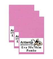 Pembe Eva 50x70 cm 3 Adet Eva Süngeri Okul Kreş Anasınıfı Elişi Etkinlikleri