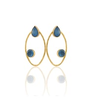 Kadir Jewellery 22 Ayar Altın Kaplama Geometrik Küpe -El İşçiliği Ve Hipoalerjenik Küpe