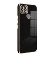 Microsonic Realme C25s Kılıf Olive Plated Siyah (Siyah)