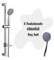 3 Fonksiyonlu Sürgülü Duş Seti 5 Parça Özel Set