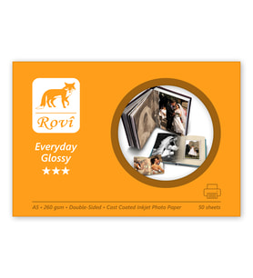 Rovi Everyday Parlak Çift Taraflı Fotoğraf Kağıdı 220gsm 50yp A5 (Beyaz)