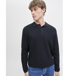 JJEGEORGE KNIT POLO LS SN (Mavi)