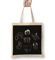 Bts Bt21 Drawing White Bez Çanta Uzun Saplı