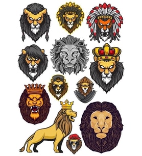 Aslan Kral Sticker Set-1 13 Parça Telefon, Tablet, Defter, Laptop Sticker