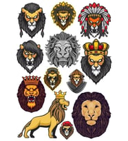 Aslan Kral Sticker Set-1 13 Parça Telefon, Tablet, Defter, Laptop Sticker